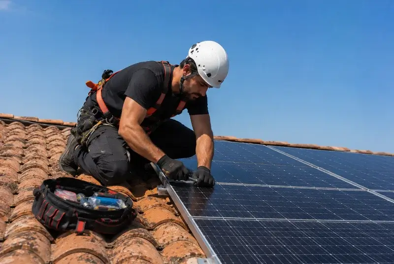 Maintenance et monitoring de panneaux solaires à Grosbreuil