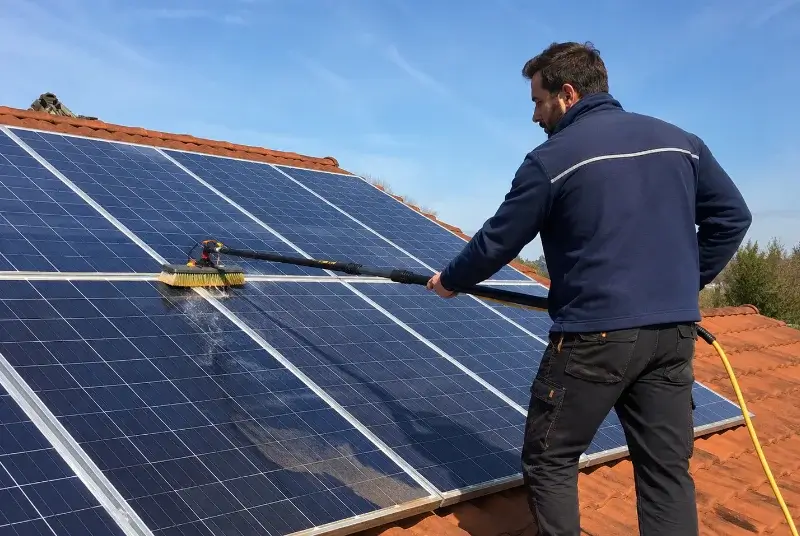 Nettoyage et entretien de panneaux solaires à Grosbreuil